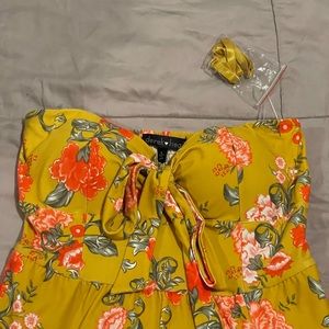 Derek Heart | Jumper | yellow | floral |  Large
